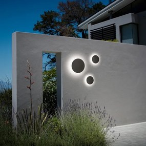 Ideal Lux - Aplica de exterior LED PUNTO LED/12W/230V CRI, diam. 24 cm, IP54, negru
