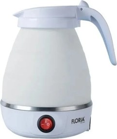 Fierbator pliabil Floria ZLN4116 pentru voiaj, Putere 600W, Capacitate 600ml, Protectie la supraincalzire, Baza din inox si carcasa din silicon