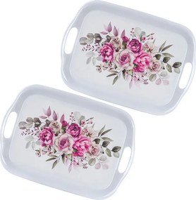 BANQUET Set de tăvi din melamină ROSES 36 x 25,5 cm 2 buc