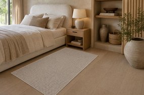 Covor sisal Floorlux 50002 Romburi şampanie si taupe