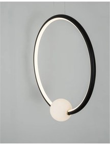 Lustra LED dimabila cu telecomanda design modern Celia negru