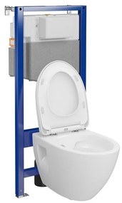 Set vas wc suspendat Moduo Plus CleanOn cu capac soft close si rezervor incastrat C35 Aqua 50