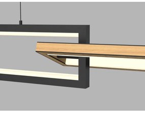 Lustră LED dimabilă pe cablu Wofi 7022-306 MATERA LED/30W/230V negru/maro