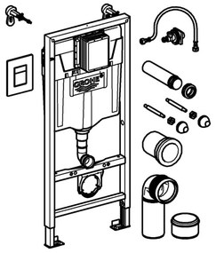 GROHE 38811KF0 - Set 3-în-1 pentru WC SOLIDO 1,13 m, negru
