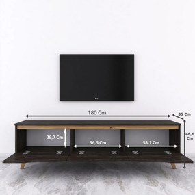 Măsuță TV Dita Black and Walnut