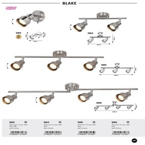 Aplica cu spot directionabil design modern Blake crom satin