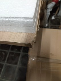 OFERTA Masa de sufragerie MADO neagra cu blat in decor stejar artisan 120x80cm II. calitate