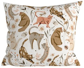 Set 2 huse decorative pentru perne WILD CATS 45x45 cm, colorat