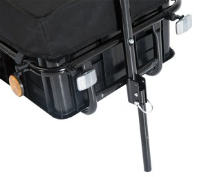 HOMCOM Remorcă Cărucior pentru Bicicletă cu Coș în Oțel, 144x59x80 cm, Negru | Aosom Rmania