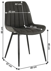 Scaun sufragerie Halana (gri închis). 1016076
