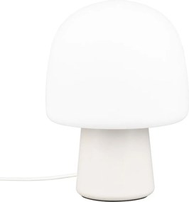 Veioză albă cu abajur din sticlă (înălțime 27 cm) Steen – Trio