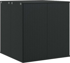 vidaXL Ladă grădină pentru perne, negru, 100x97,5x104 cm, ratan PE