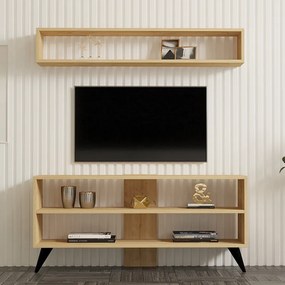 Set mobilier pentru living Prestige, Pako World, Stejar, 120x29x50 cm
