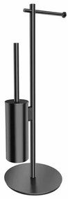 Suport hartie freestanding cu spatiu pentru perie antracit Omnires Modern Project
