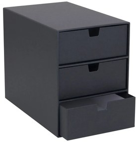 Cutie cu 3 sertare Bigso Box of Sweden Ingrid, gri închis