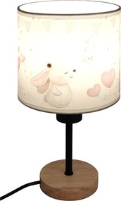 Brilagi - Lampă de masă BOBO WOOD 1xE27/25W/230V stejar/negru/crem/iepurași