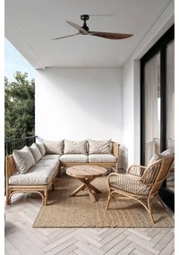 FARO 34362WT - Ventilator de tavan OUTWOOD L WT, maro/negru, diametru 150 cm, IP44 + telecomandă