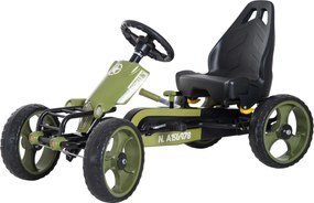 HOMCOM Kart cu Pedale pentru Copii de 3-6 Ani cu Scaun Reglabil și Frână de Mână, 105x54x61 cm, Verde | Aosom Romania