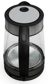 Cana electrica Tesla KT300X, Sticla, 2200W, 1,7 L, Element de incalzire ascuns, Tehnologie STRIX, Negru