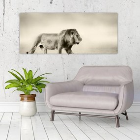 Tablou - Leul flămând (120x50 cm)