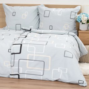 Lenjerie de pat 4Home Square bumbac creponat, 140 x 220 cm, 70 x 90 cm, 140 x 220 cm, 70 x 90 cm