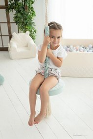Leagan din lemn si spuma pentru copii RingSwing by BabySteps, Catifea Velvet Gri