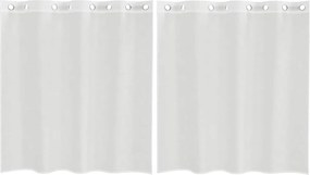 vidaXL Perdele Voile cu Oeje 2 buc Alb