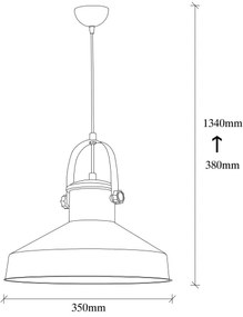 Pendul pe cablu DODO 1xE27/40W/230V negru/bronz