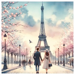 Tablou romantism pe străzile Parisului