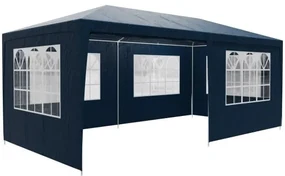 Deuba Cort petrecere Rimini 3x6 m - pereti laterali + ferestre nor - albastru