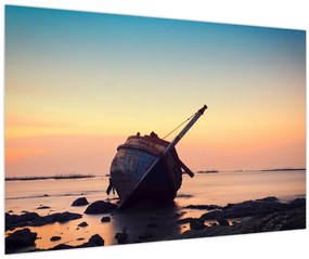 Tablou - Nava naufragiată (90x60 cm)