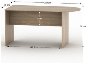 Masă de scris Asista AS 022 stejar sonoma. 788558