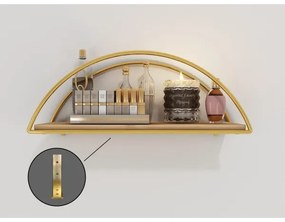 Raft de perete 45x18 cm stejar/auriu