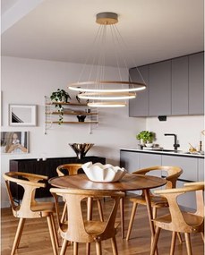 ByRydens 4202250-6003-LED Lustră suspendată pe cablu TRIONE LED/45W/230V, maro, Ø 80 cm