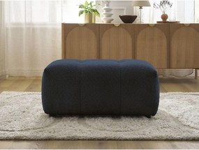 Taburet albastru cu tapițerie din țesătură bouclé Roxelane – Bobochic Paris