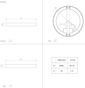 Eglo 900182 - Plafonieră LED FUEVA, 20,5W, 230V, Ø 28,5 cm