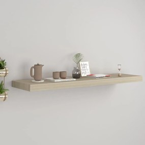 vidaXL Raft de perete suspendat, stejar, 90x23,5x3,8 cm, MDF