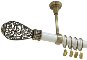 Galerie tavan simpla above /25 - alb/aur antic (Alege marime: 280 cm)