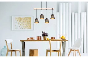 Lustra suspendata design modern ABLONA lemn 15451-4H GL