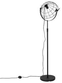 Lampă de podea industrială neagră 35 cm reglabilă - Hanze