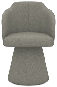 Scaun de sufragerie gri tapițat Kanoa – Makamii