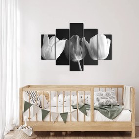Tablou - Lalele alb negre (150x105 cm)