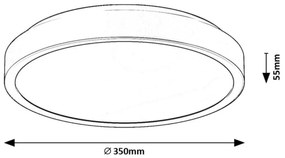 Plafoniera LED baie IP44 Samira negru/alb
