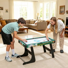 HOMCOM Masă de Jocuri 6 în 1 cu Fotbal de Masă, Biliard, Air Hockey, Tenis de Masă, Hockey pe Iarbă, 118x104x71 cm | Aosom Romania