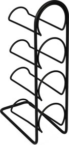Suport sticle vin HOPE, negru, metal, 12x21x44 cm