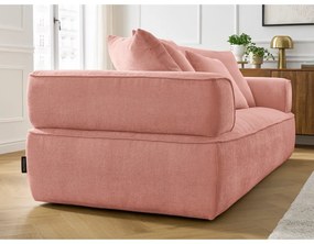 Canapea roz cu tapițerie din chenille 237 cm Whesley – Bobochic Paris