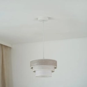 Lustră pe cablu Brilagi ALASKA LUNETA 1xE27/15W/230V d. 25 cm gri/crem