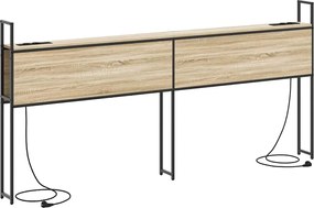 vidaXL Tăblie de Depozitare cu Stație de Încărcare Stejar sonoma