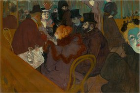 Tablou - Henri de Toulouse-Lautrec, At the Moulin Rouge, reproducere (90x60 cm)