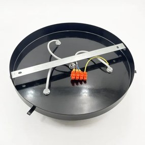 Plafonieră SIRJA PLISADO 3xE27/15W/230V Ø 35 cm negru/auriu